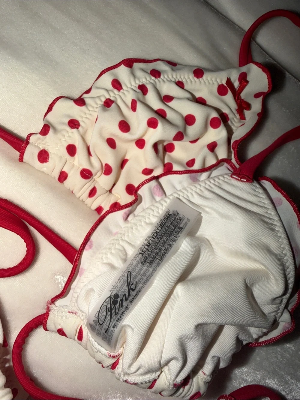 Frankie’s Bikini’s x Victoria’s Secret PINK Love Bug 2 Piece Bikini Set size XS